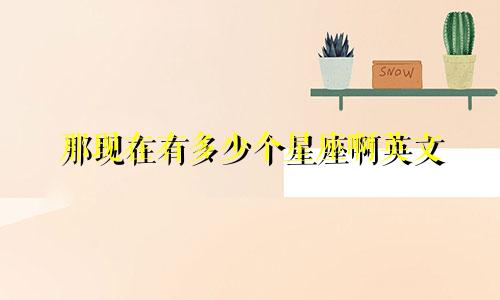 那现在有多少个星座啊英文