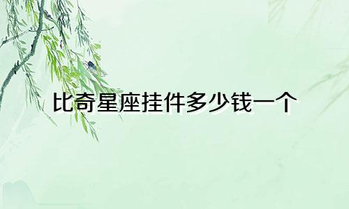 比奇星座挂件多少钱一个
