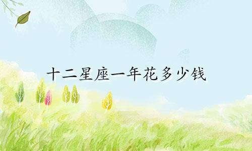 十二星座一年花多少钱