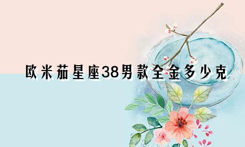 欧米茄星座38男款全金多少克