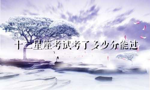 十二星座考试考了多少分能过
