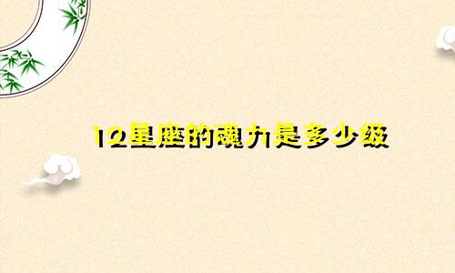 12星座的魂力是多少级