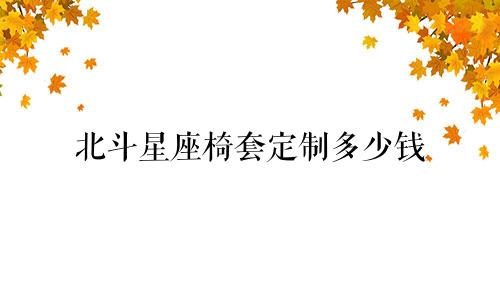 北斗星座椅套定制多少钱
