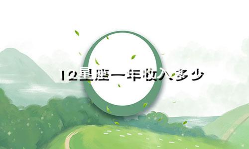 12星座一年收入多少