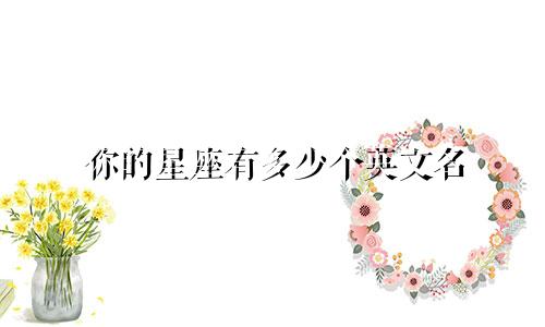 你的星座有多少个英文名