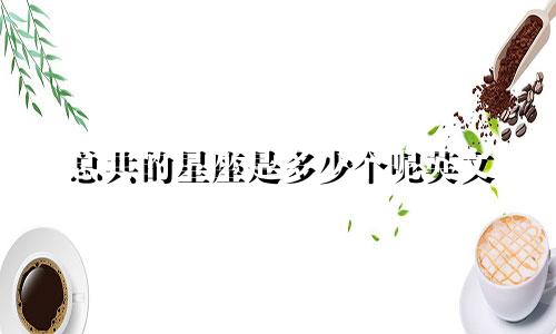 总共的星座是多少个呢英文