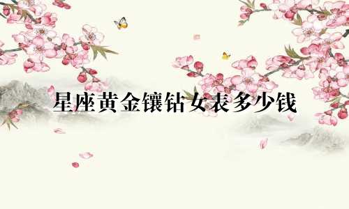 星座黄金镶钻女表多少钱