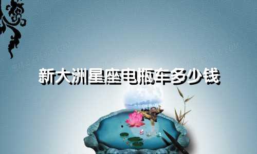 新大洲星座电瓶车多少钱