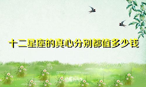 十二星座的真心分别都值多少钱