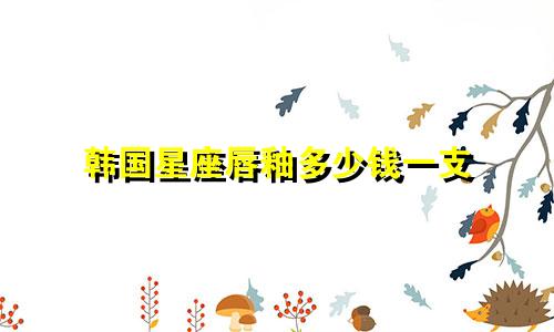 韩国星座唇釉多少钱一支