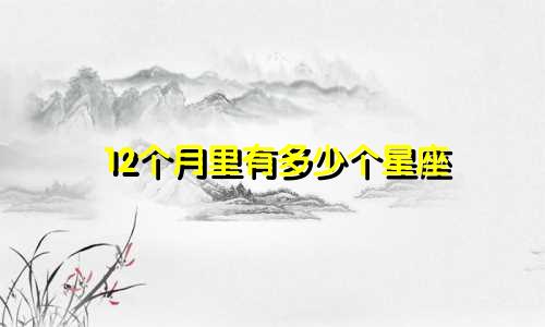 12个月里有多少个星座