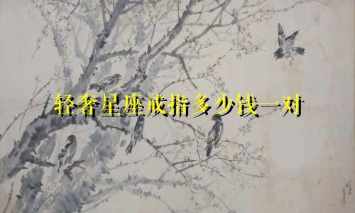 轻奢星座戒指多少钱一对