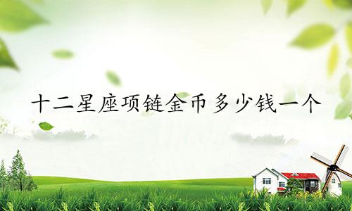 十二星座项链金币多少钱一个