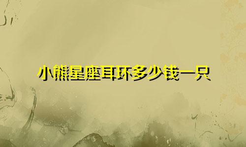 小熊星座耳环多少钱一只