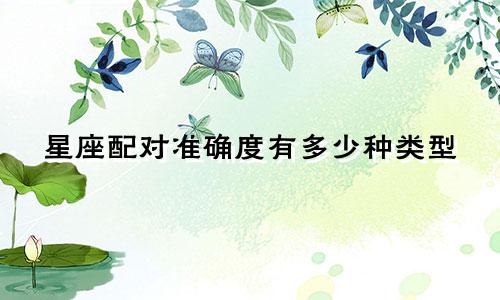 星座配对准确度有多少种类型