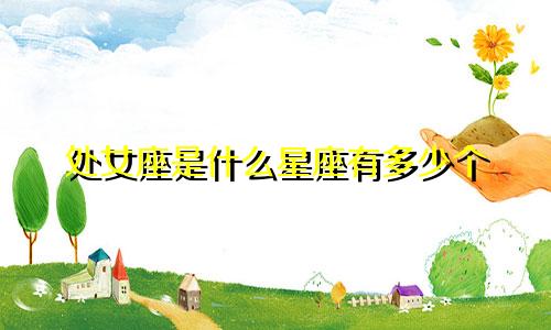 处女座是什么星座有多少个