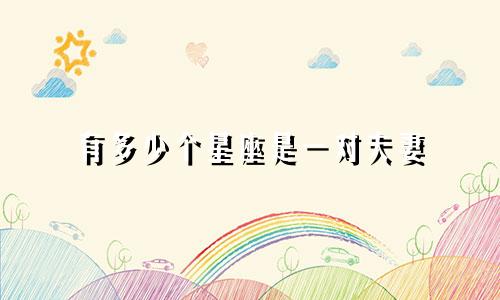 有多少个星座是一对夫妻