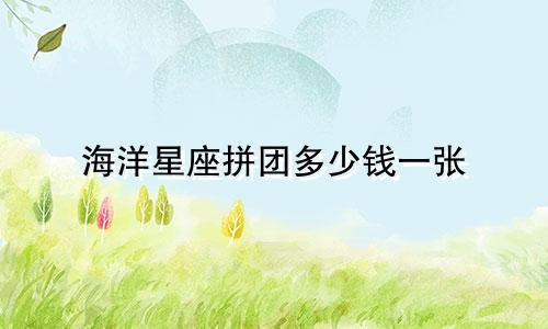 海洋星座拼团多少钱一张