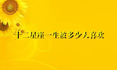 十二星座一生被多少人喜欢