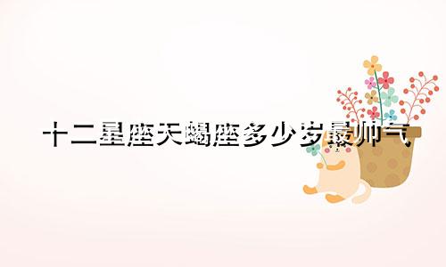 十二星座天蝎座多少岁最帅气