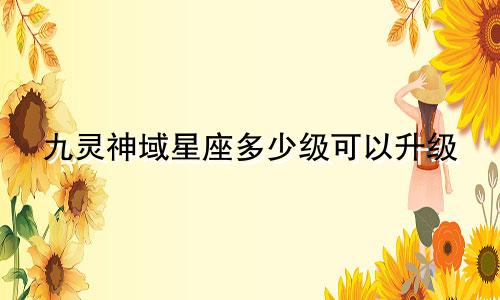 九灵神域星座多少级可以升级