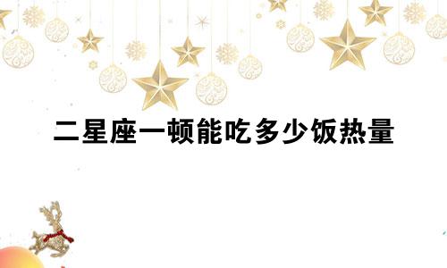 二星座一顿能吃多少饭热量
