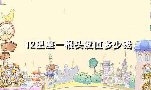 12星座一根头发值多少钱
