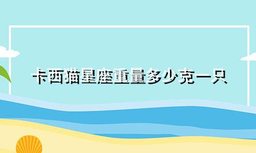 卡西猫星座重量多少克一只