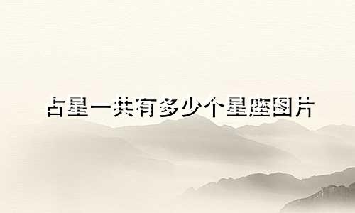占星一共有多少个星座图片