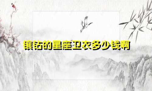镶钻的星座卫衣多少钱啊