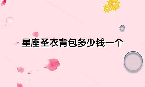 星座圣衣背包多少钱一个