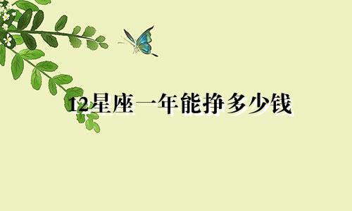 12星座一年能挣多少钱