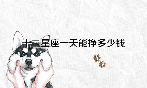十二星座一天能挣多少钱