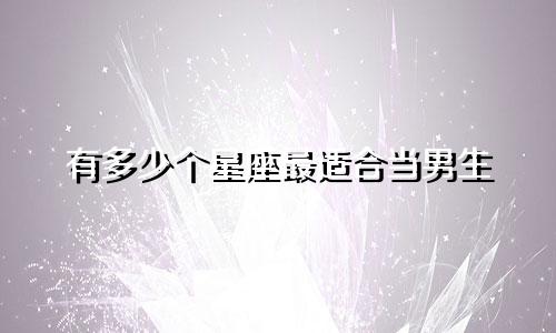 有多少个星座最适合当男生