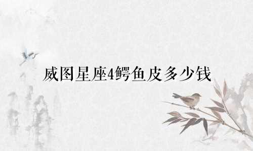 威图星座4鳄鱼皮多少钱