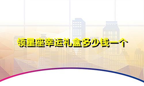 领星座幸运礼盒多少钱一个