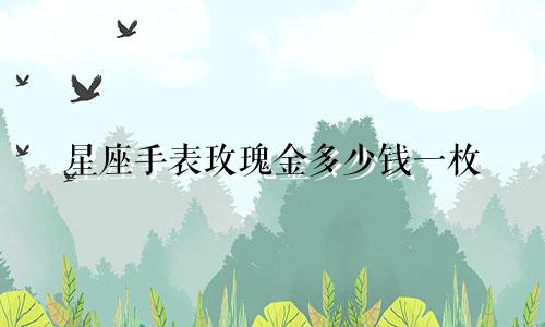 星座手表玫瑰金多少钱一枚