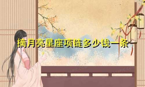 摘月亮星座项链多少钱一条