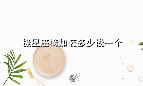 极星座椅加装多少钱一个