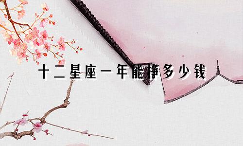 十二星座一年能挣多少钱