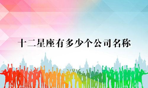 十二星座有多少个公司名称