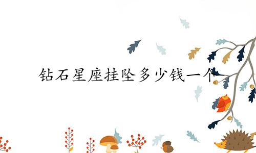 钻石星座挂坠多少钱一个