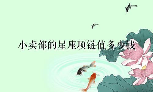 小卖部的星座项链值多少钱