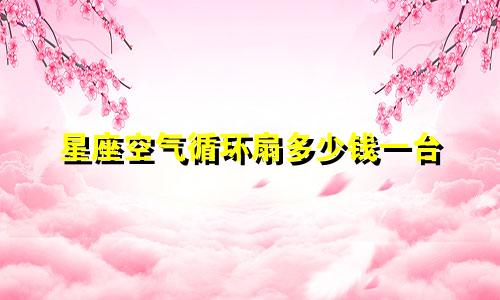 星座空气循环扇多少钱一台