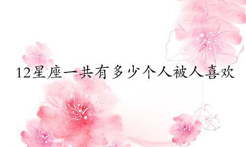 12星座一共有多少个人被人喜欢