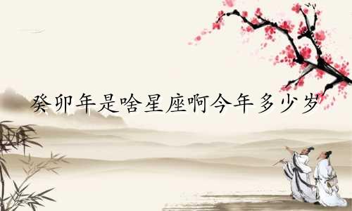 癸卯年是啥星座啊今年多少岁