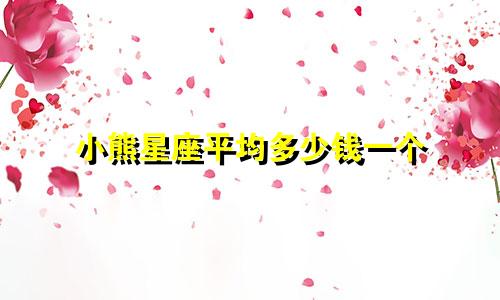 小熊星座平均多少钱一个