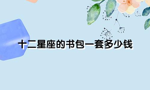 十二星座的书包一套多少钱
