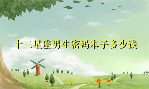 十二星座男生密码本子多少钱