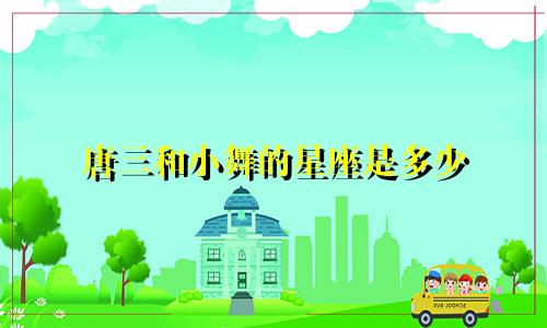 唐三和小舞的星座是多少